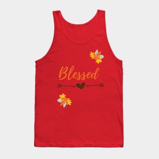 Blessed Fall Autumn Design Tank Top